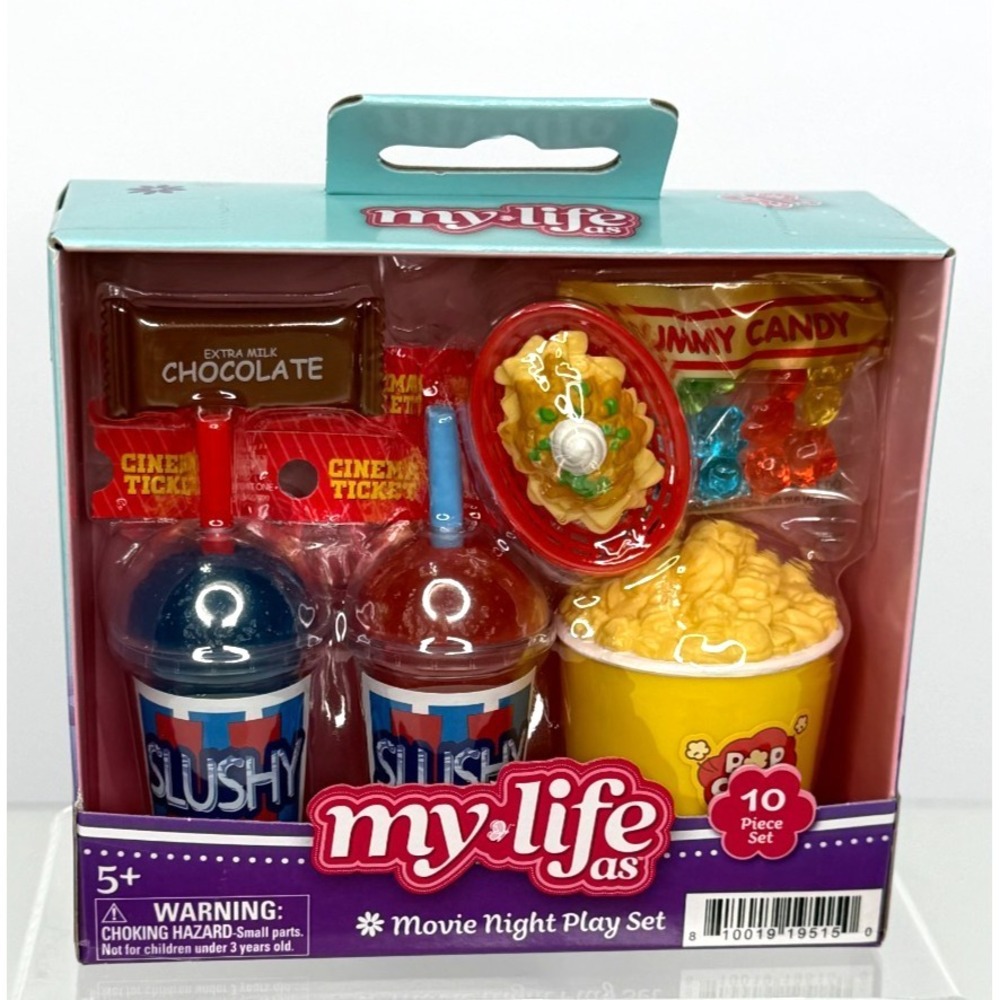 New MY LIFE As 10 pc Movie Night Play Snack Set for 18" Dolls incl Amer Girl NIB